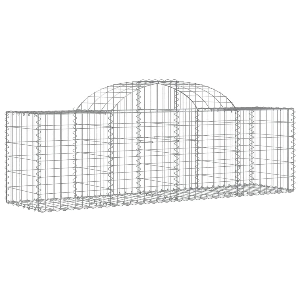 VidaXL Gabionen 14 Stück gebogen 200x50x60 80 cm verzinktes Eisen