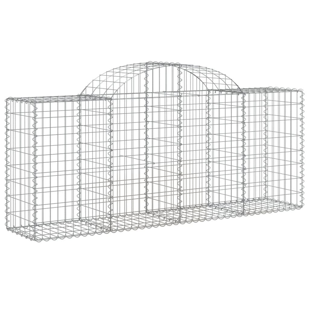 VidaXL Gabionen 12 Stück gebogen 200x50x80 100 cm Eisen