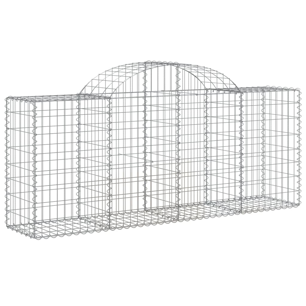 VidaXL Gabionen 14 Stück gebogen 200x50x80 100 cm Eisen