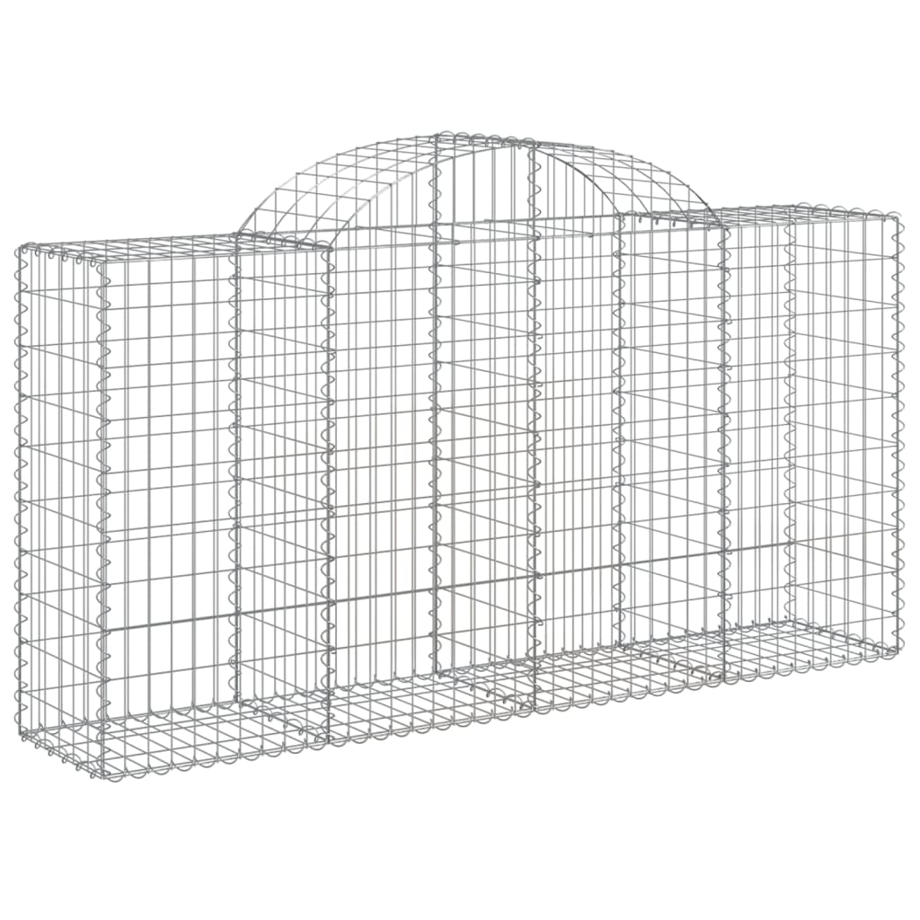 VidaXL Gabionen 4 Stück gebogen 200x50x100 120 cm Eisen