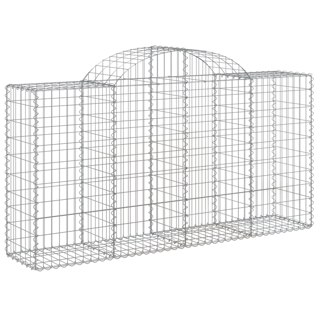 VidaXL Gabionen 11 Stück gebogen 200x50x100 120 cm Eisen