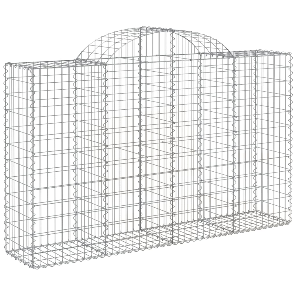 VidaXL Gabionen 9 Stück gebogen 200x50x120 140 cm Eisen