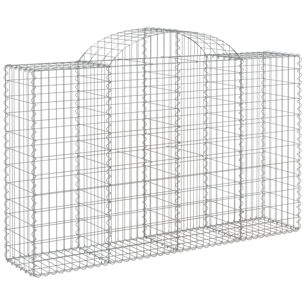 VidaXL Gabionen 11 Stück gebogen 200x50x120 140 cm Eisen