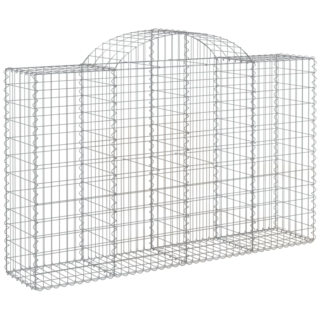 VidaXL Gabionen 12 Stück gebogen 200x50x120 140 cm Eisen