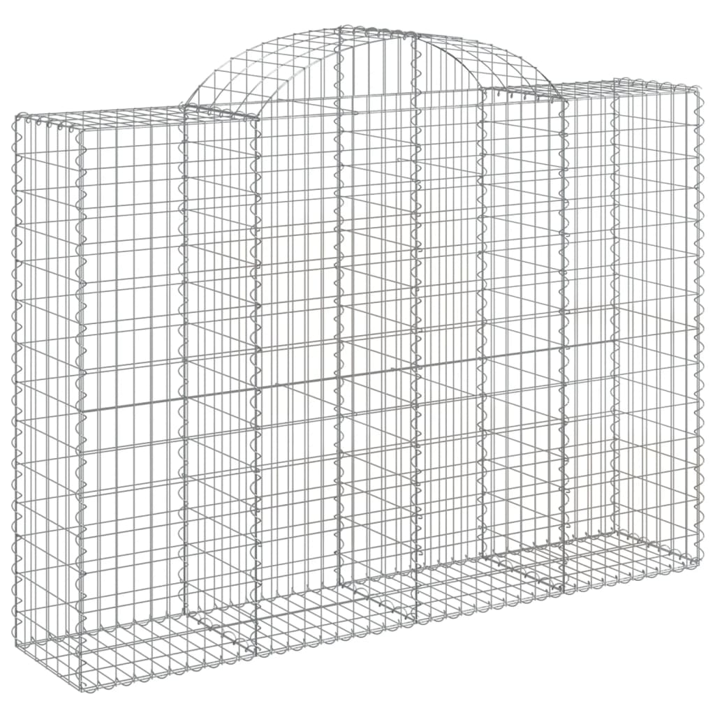 VidaXL Gabionen 3 Stück gebogen 200x50x140 160 cm Eisen