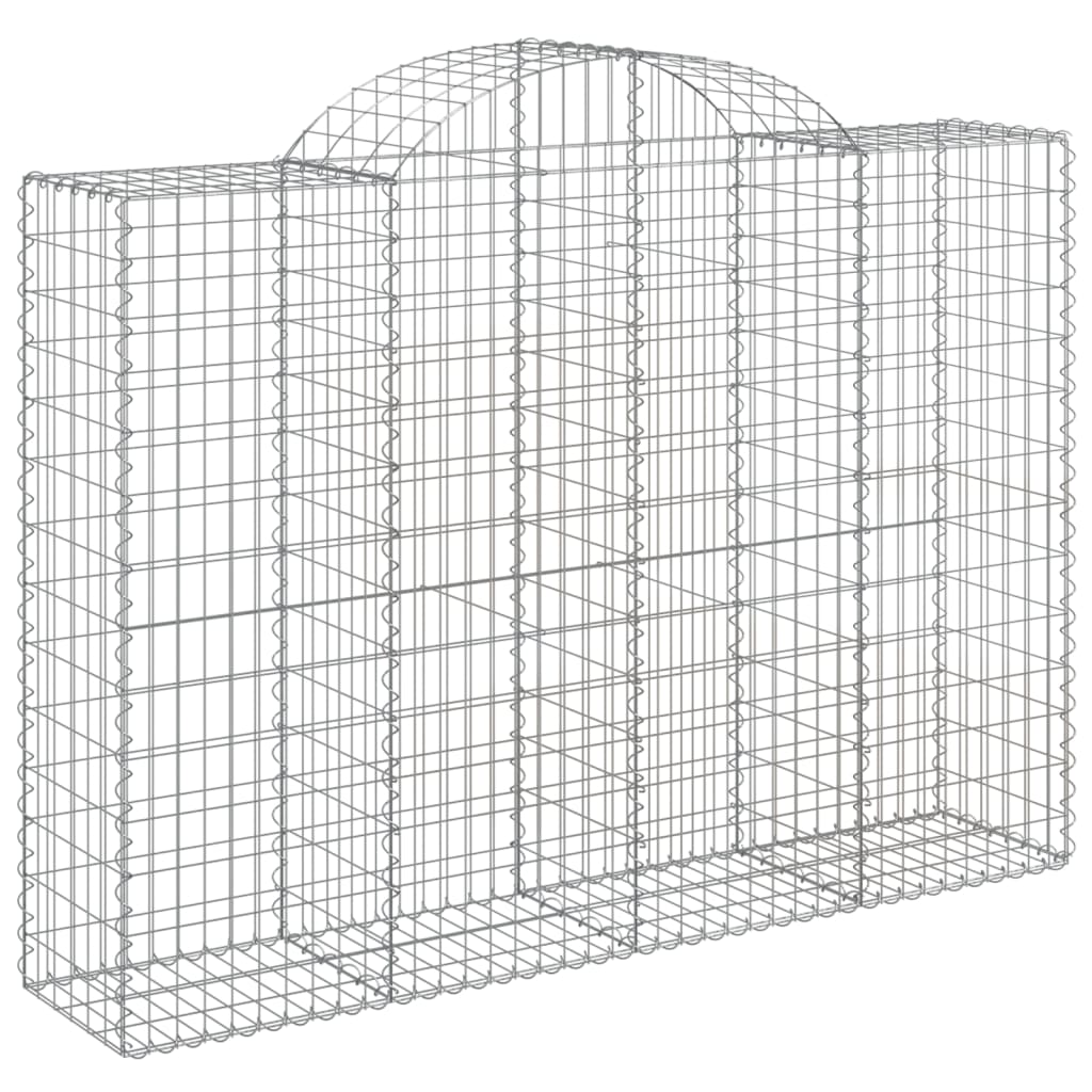 VidaXL Gabionen 5 Stück gebogen 200x50x140 160 cm Eisen