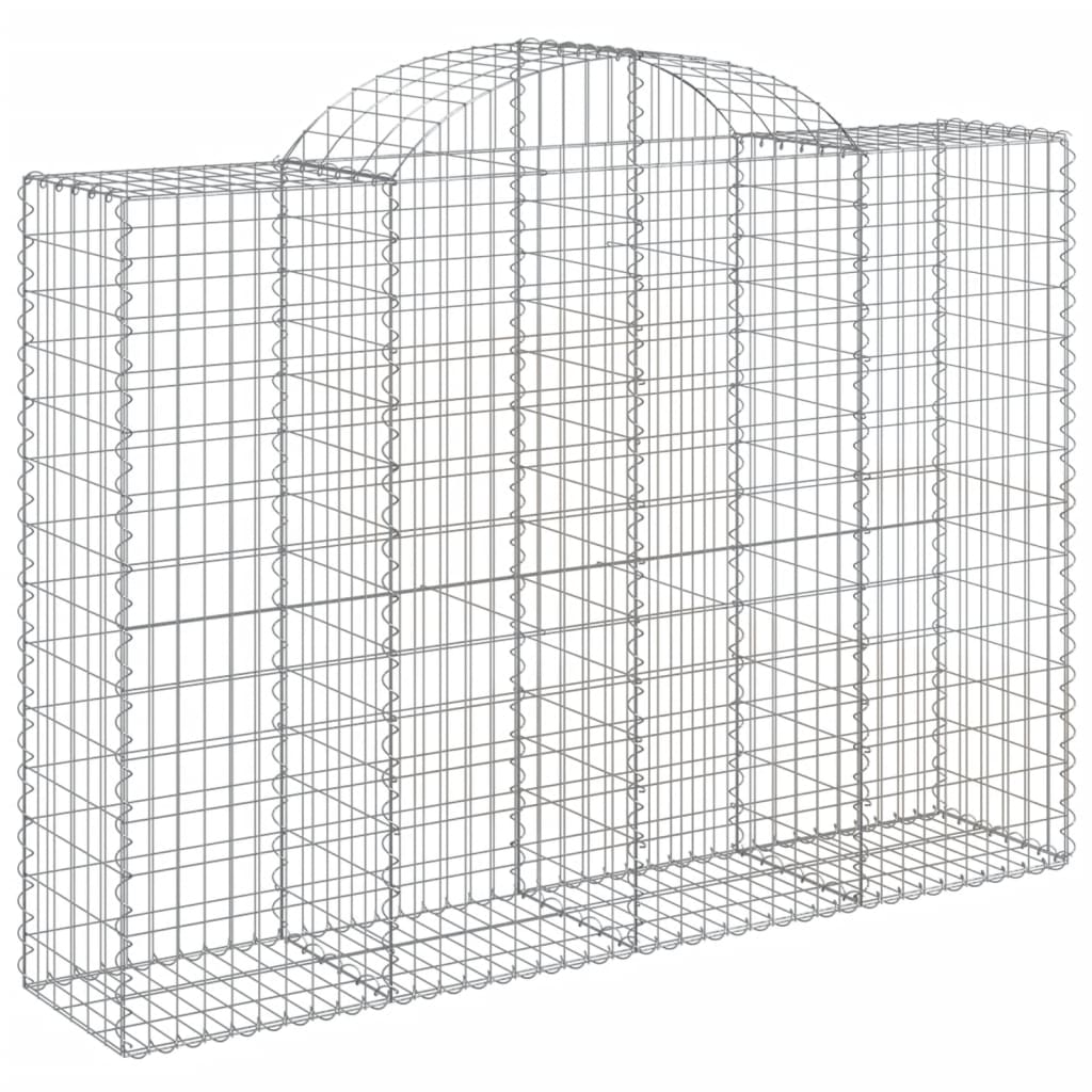 VidaXL Gabionen 7 Stk. gebogen 200x50x140 160 cm Eisen
