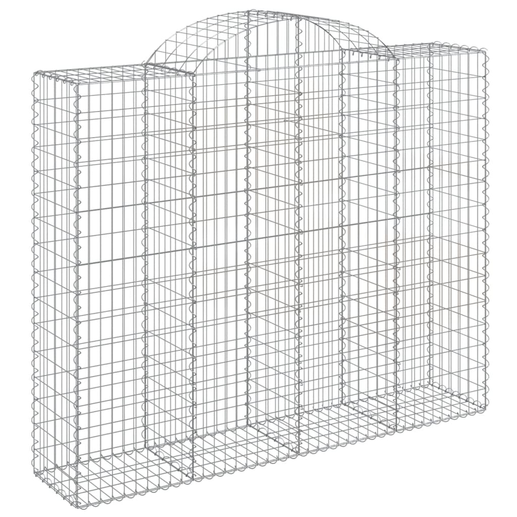 VidaXL Gabionen 6 Stück gebogen 200x50x160 180 cm Eisen