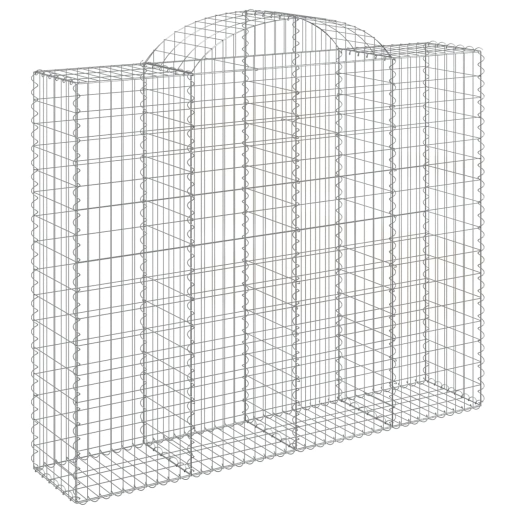 VidaXL Gabionen 7 Stk. gebogen 200x50x160 180 cm Eisen