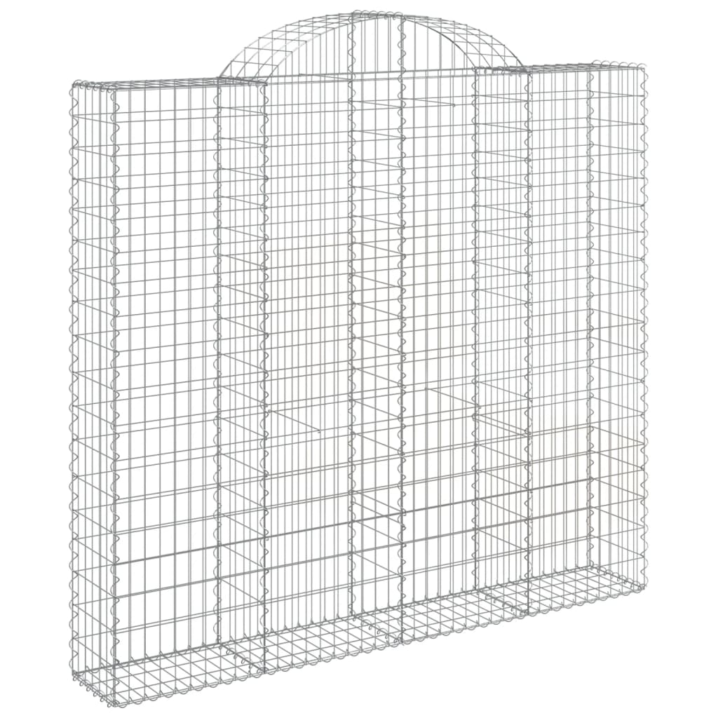 VidaXL Gabionen 3 Stück gebogen 200x50x180 200 cm Eisen