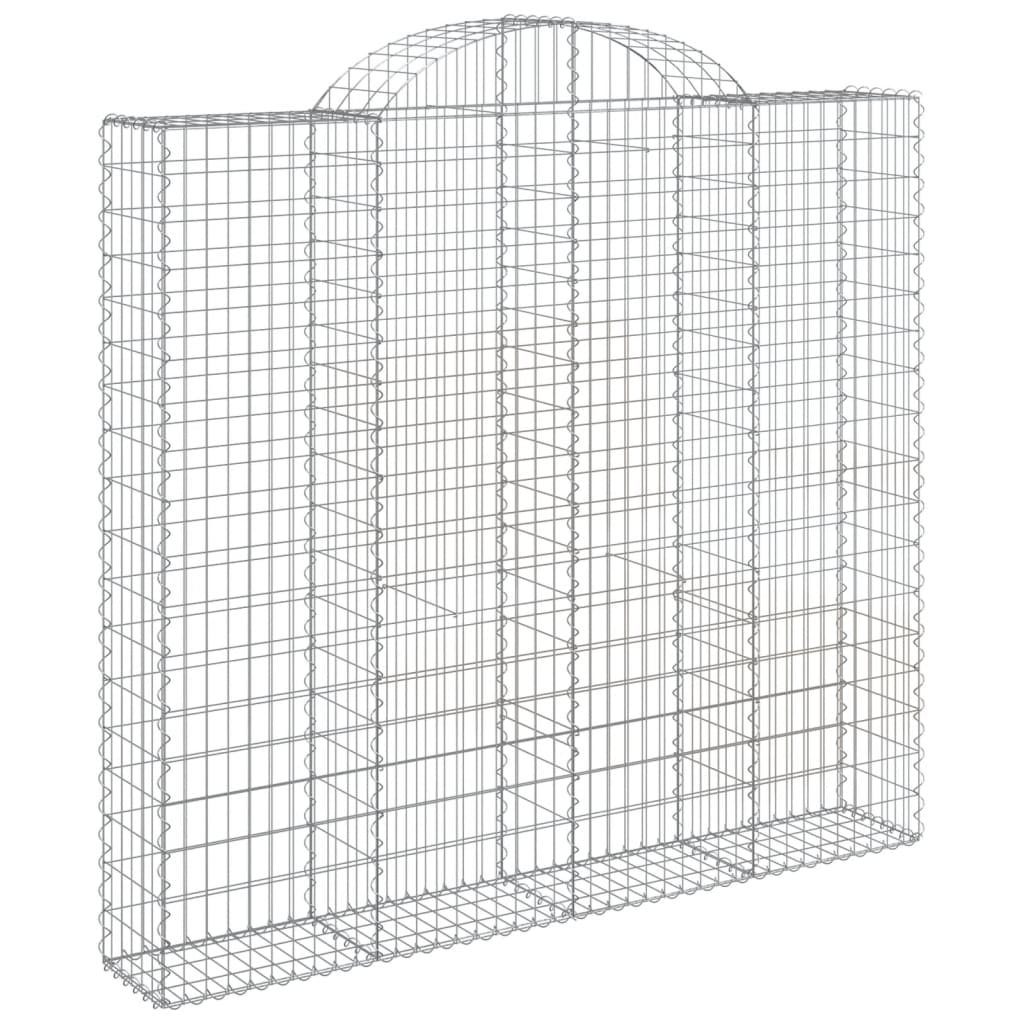 VidaXL Gabionen 4 Stück gebogen 200x50x180 200 cm Eisen