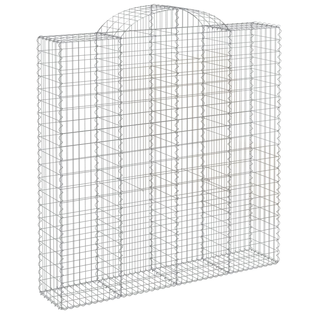 VidaXL Gabionen 4 Stück gebogen 200x50x200 220 cm Eisen
