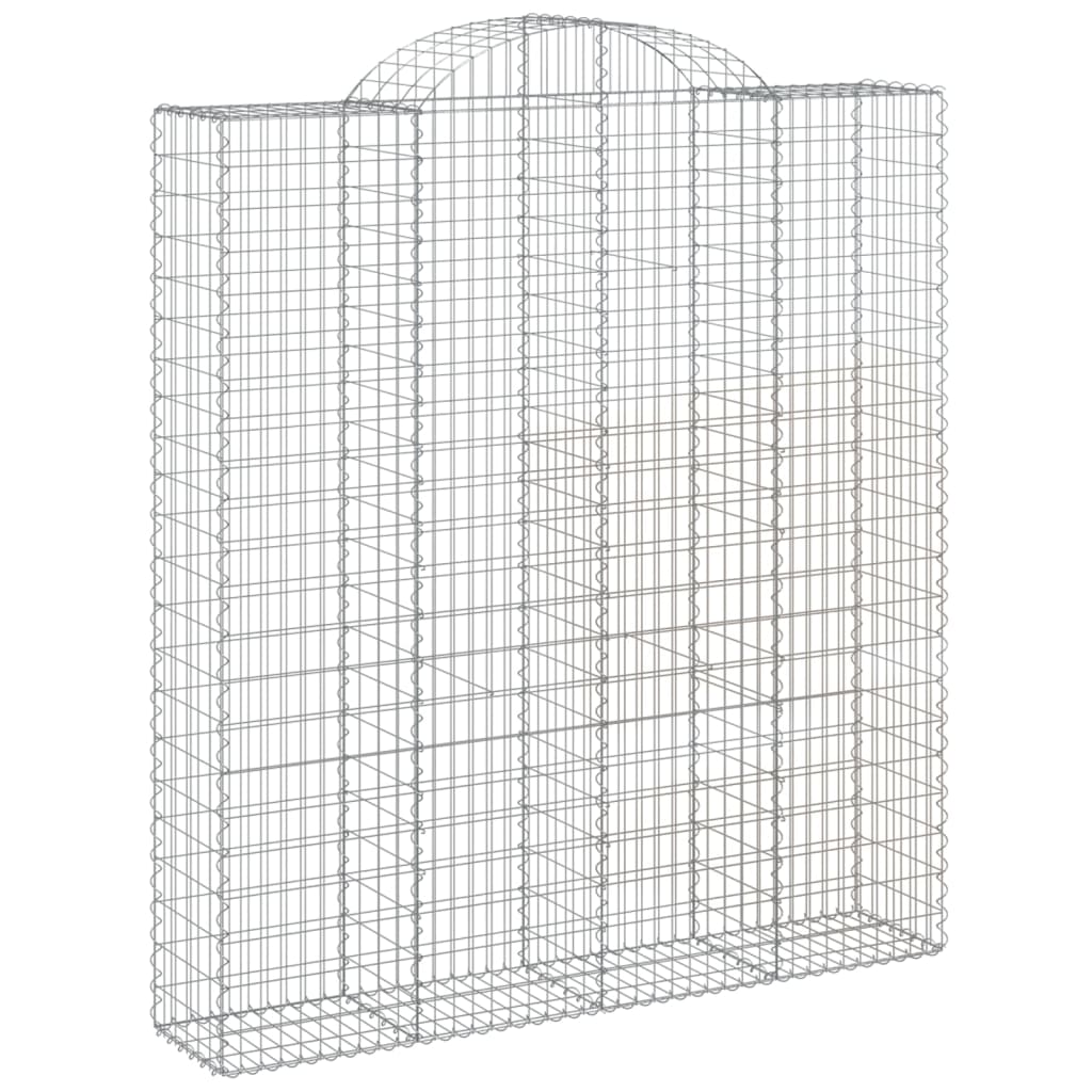 VidaXL Gabionen 2 Stück gebogen 200x50x220 240 cm Eisen
