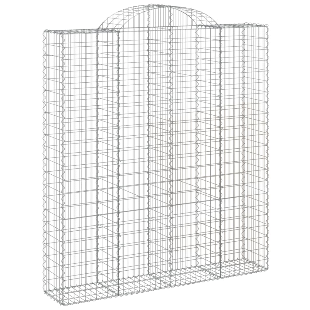 VidaXL Gabionen 3 Stück gebogen 200x50x220 240 cm Eisen
