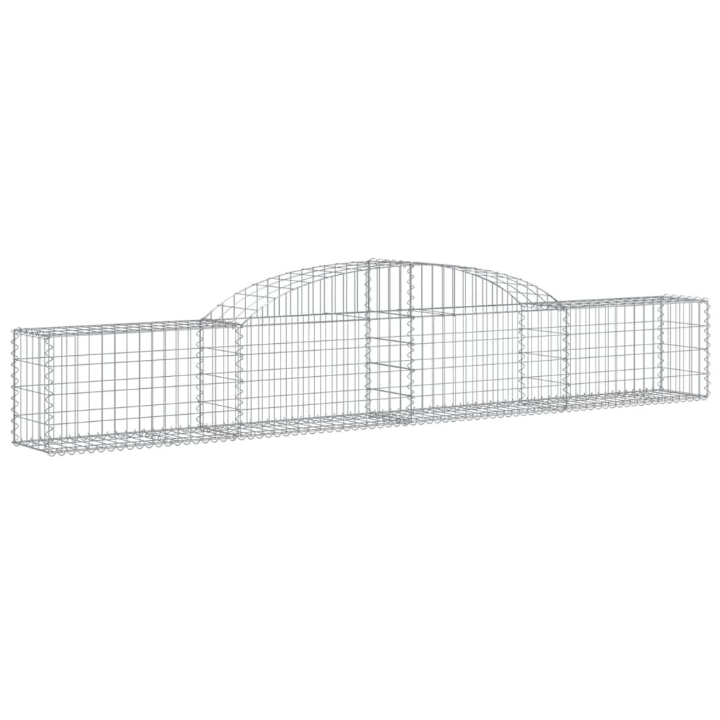 VidaXL Gabionen 9 Stück gebogen 300x30x40 60 cm verzinktes Eisen