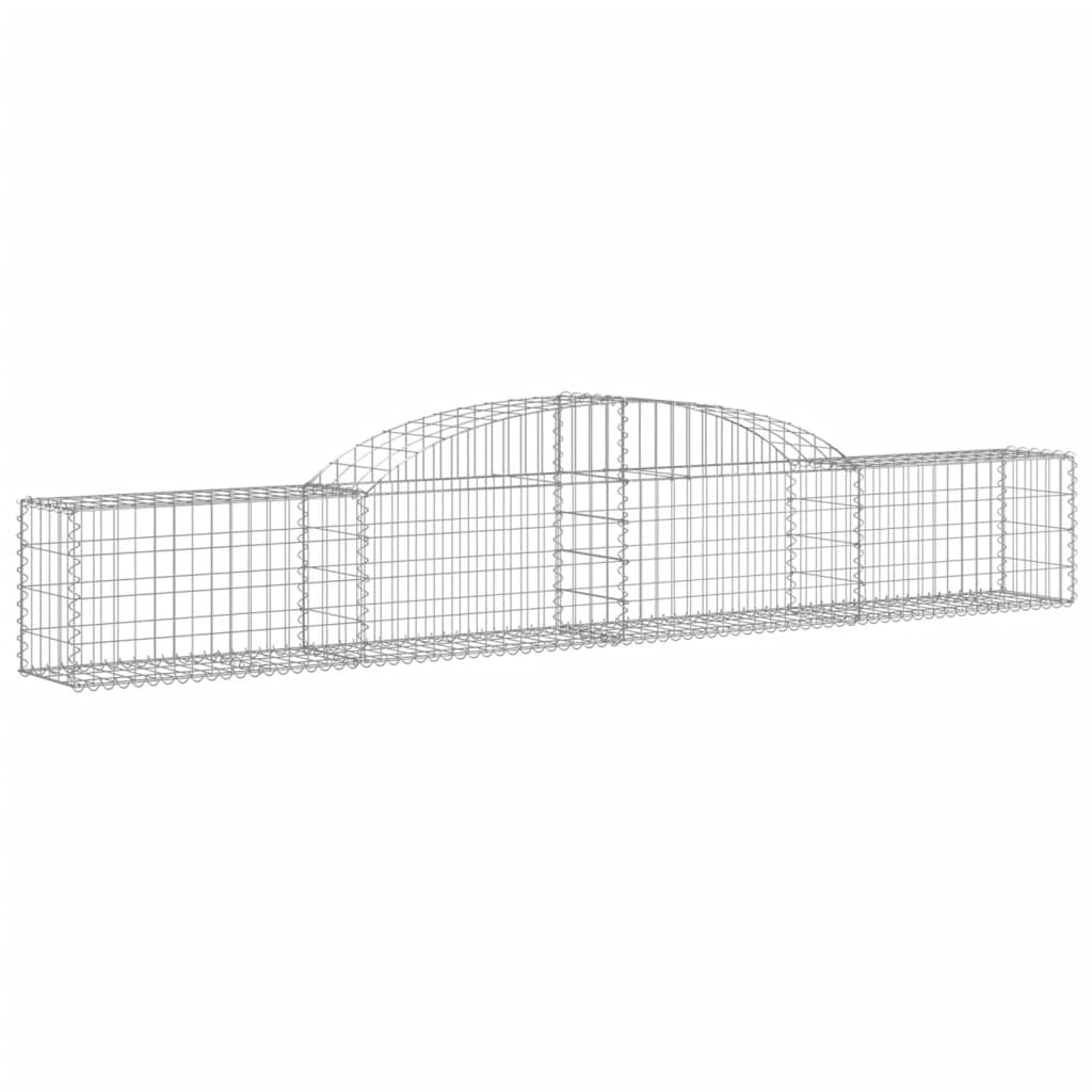 VidaXL Gabionen 13 Stück gebogen 300x30x40 60 cm verzinktes Eisen