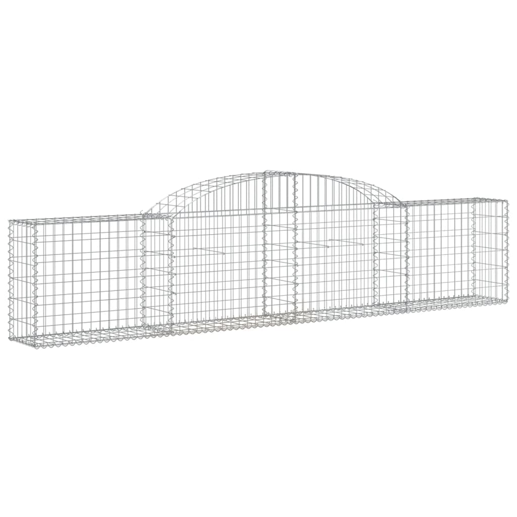 VidaXL Gabionen 3 Stück gebogen 300x30x60 80 cm verzinktes Eisen