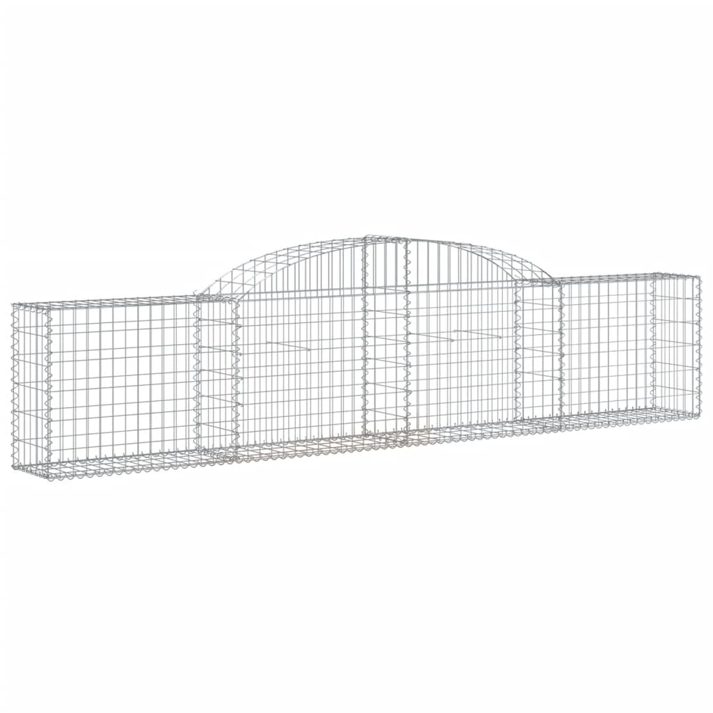VidaXL Gabionen 9 Stück gebogen 300x30x60 80 cm verzinktes Eisen