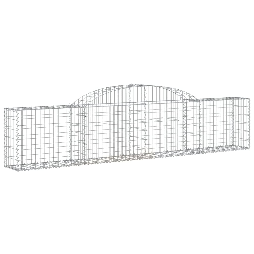 VidaXL Gabionen 11 Stück gebogen 300x30x60 80 cm verzinktes Eisen