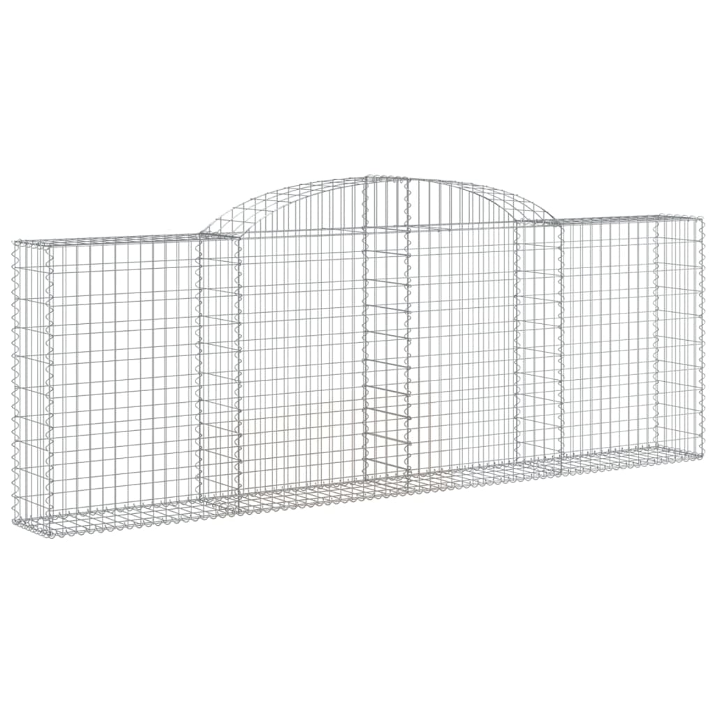 VidaXL Gabionen 8 Stück gebogen 300x30x100 120 cm Eisen