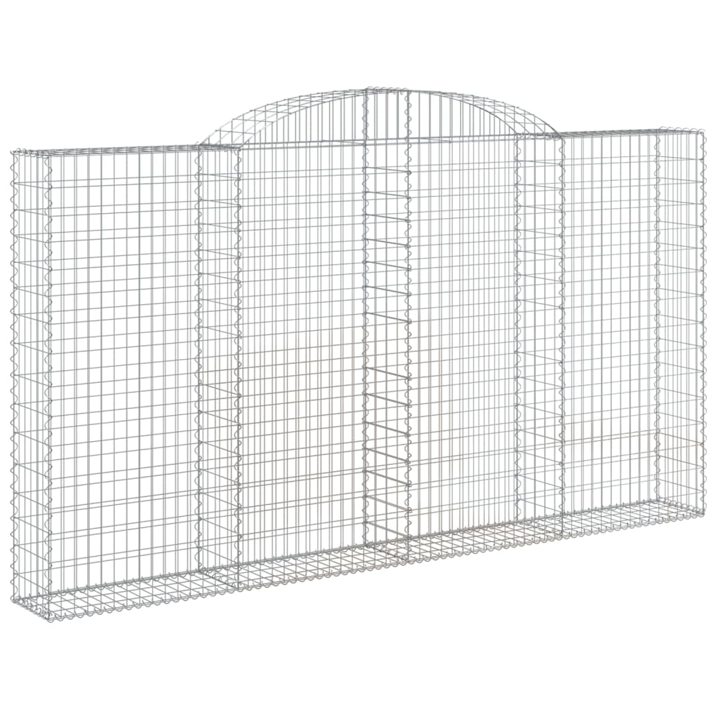 VidaXL Gabionen 4 Stück gebogen 300x30x160 180 cm Eisen