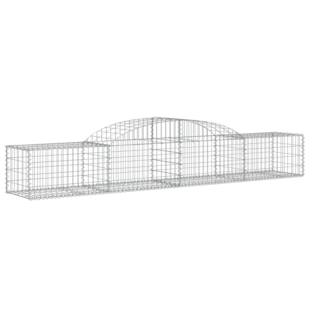 VidaXL Gabionen 8 Stück gebogen 300x50x40 60 cm verzinktes Eisen
