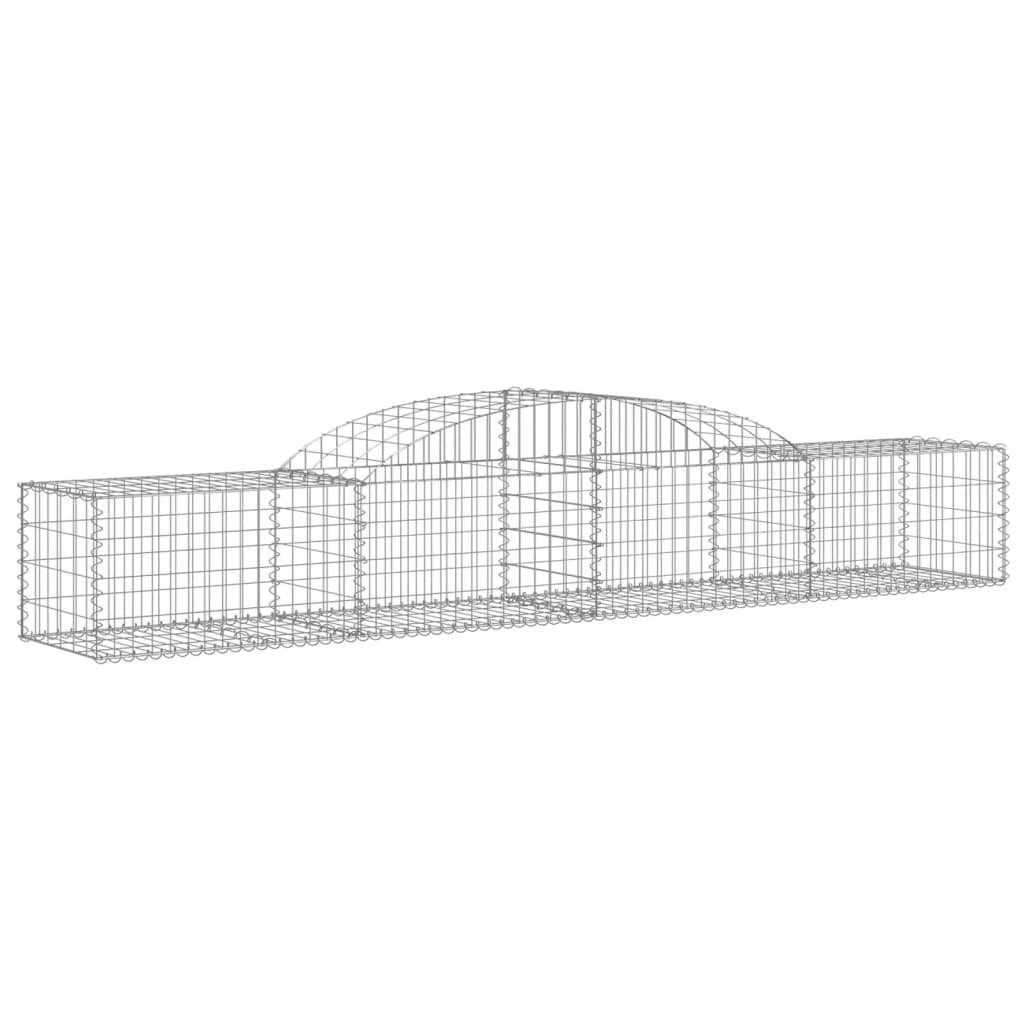 VidaXL Gabionen 10 Stück gebogen 300x50x40 60 cm verzinktes Eisen