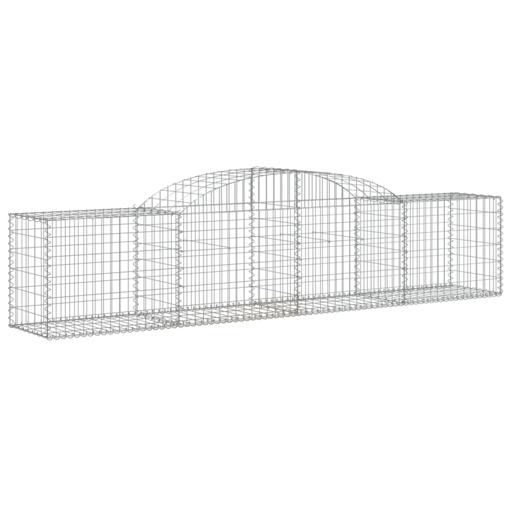 VidaXL Gabionen 10 Stück gebogen 300x50x60 80 cm verzinktes Eisen