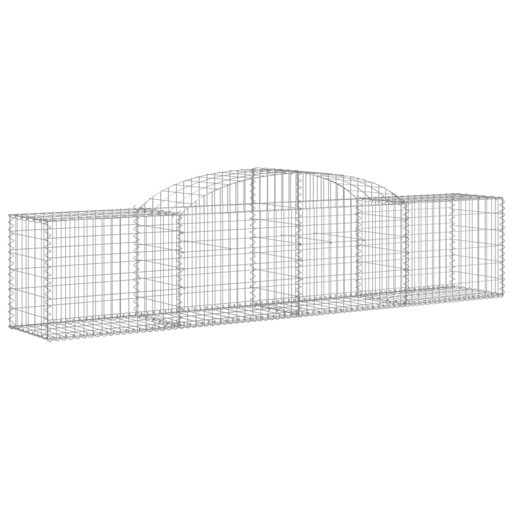 VidaXL Gabionen 12 Stück gebogen 300x50x60 80 cm verzinktes Eisen