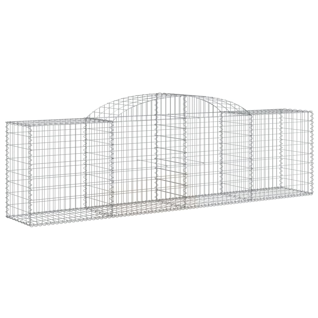 VidaXL Gabionen 10 Stück gebogen 300x50x80 100 cm Eisen