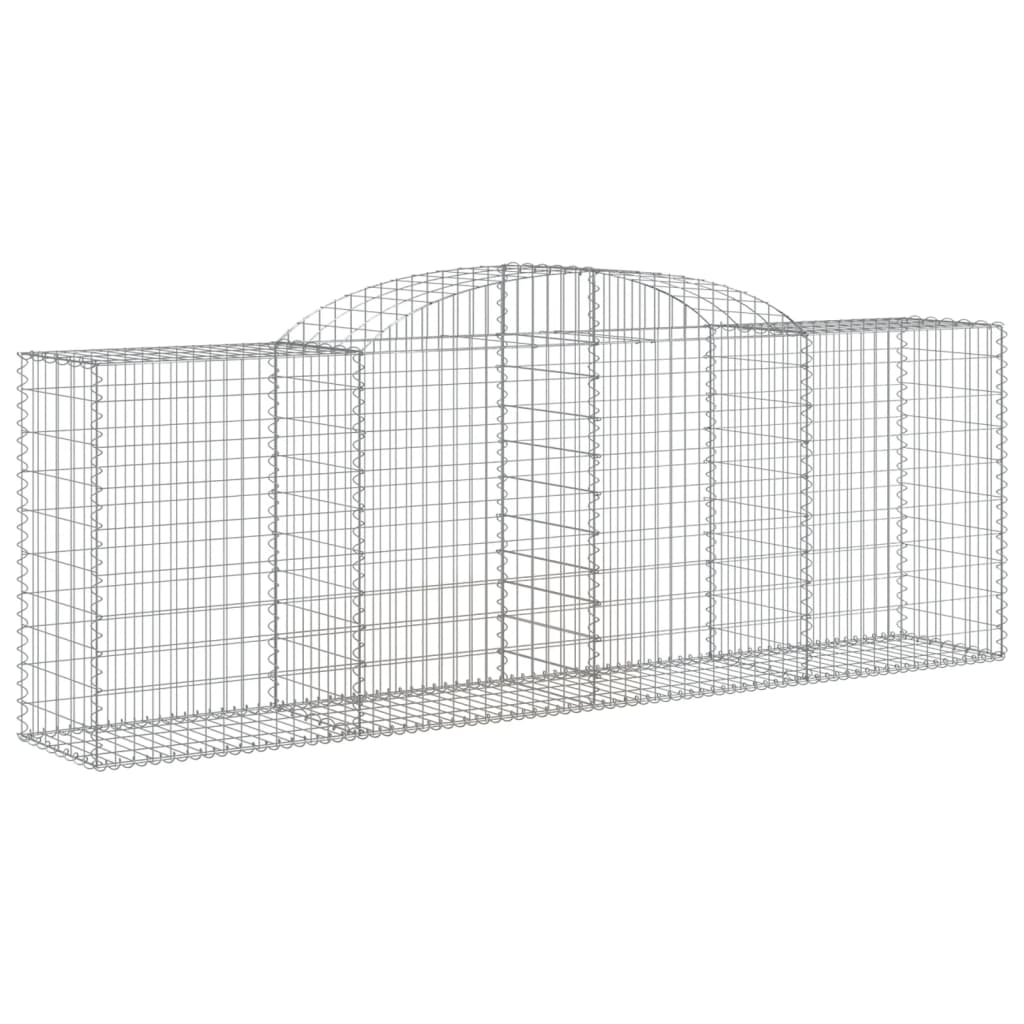 VidaXL Gabionen 2 Stück gebogen 300x50x80 120 cm Eisen
