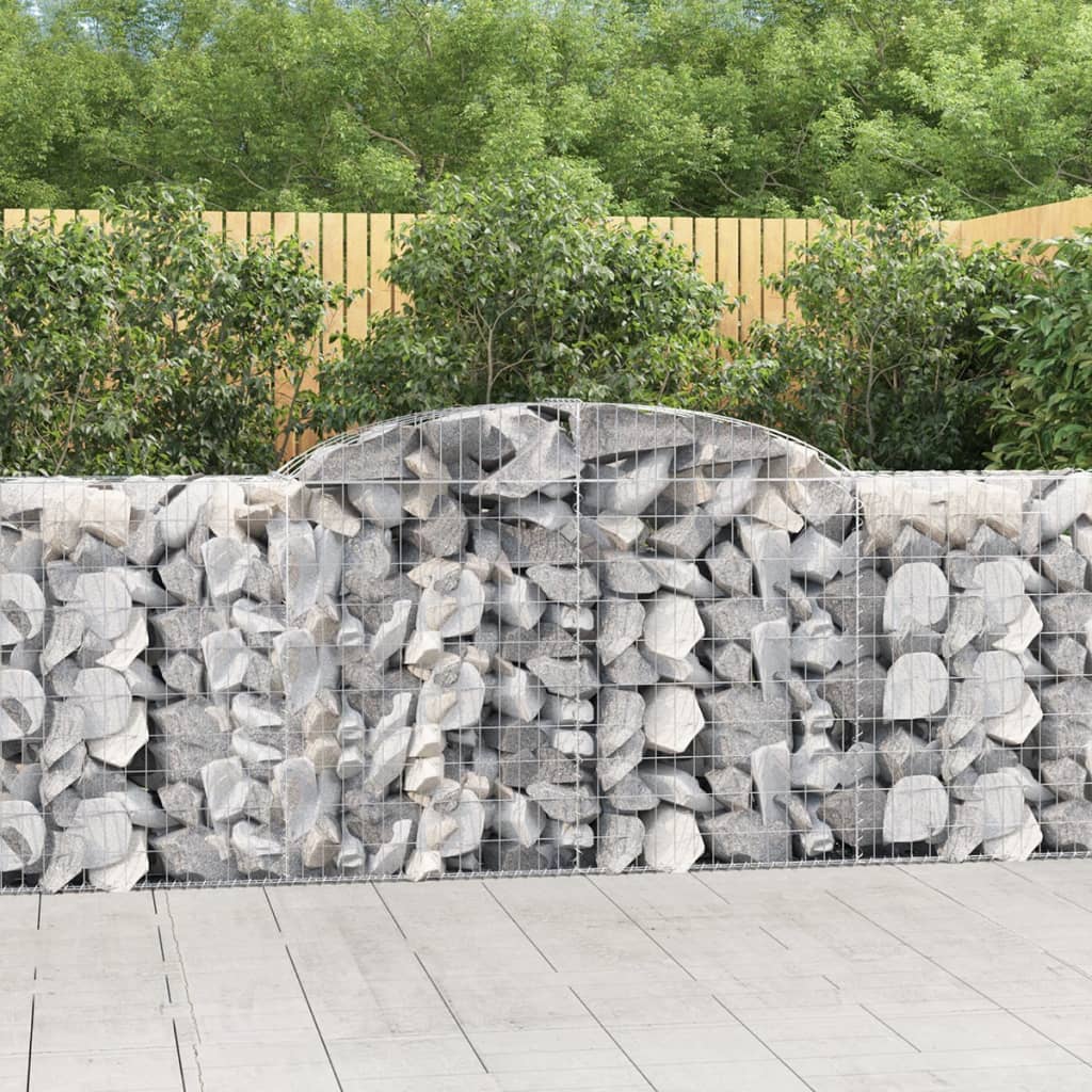 VidaXL Gabionen 5 Stück gebogen 300x50x100 120 cm Eisen