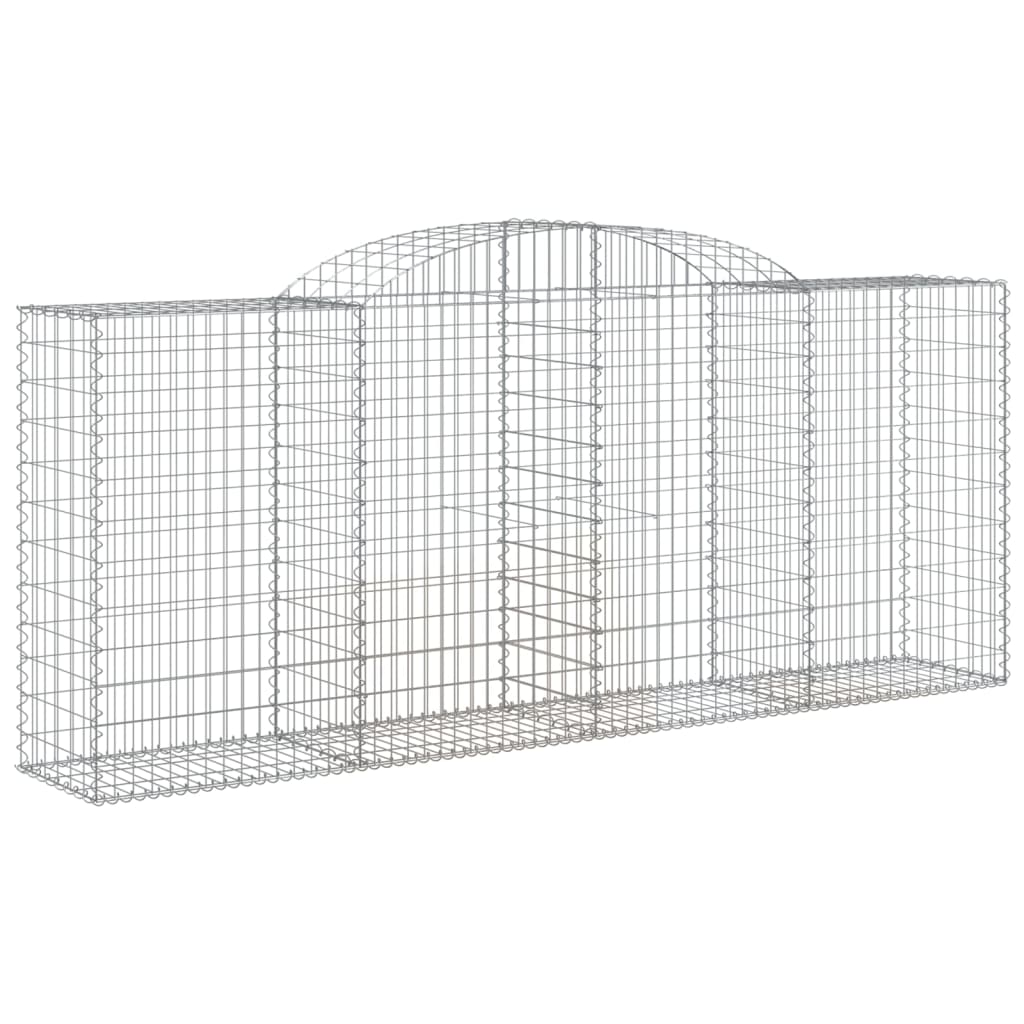 VidaXL Gabionen 6 Stück gebogen 300x50x120 140 cm Eisen