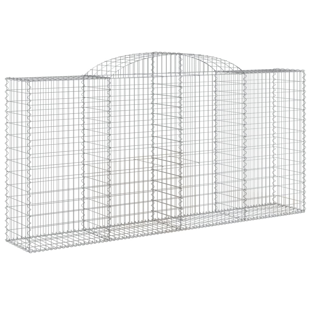 VidaXL Gabionen 3 Stück gebogen 300x50x140 160 cm Eisen