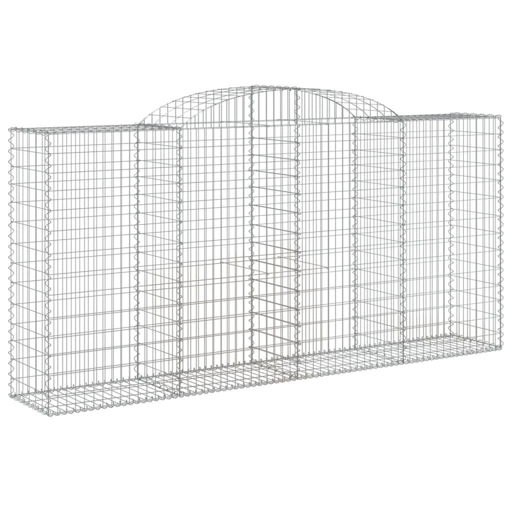 VidaXL Gabionen 6 Stück gebogen 300x50x140 160 cm Eisen