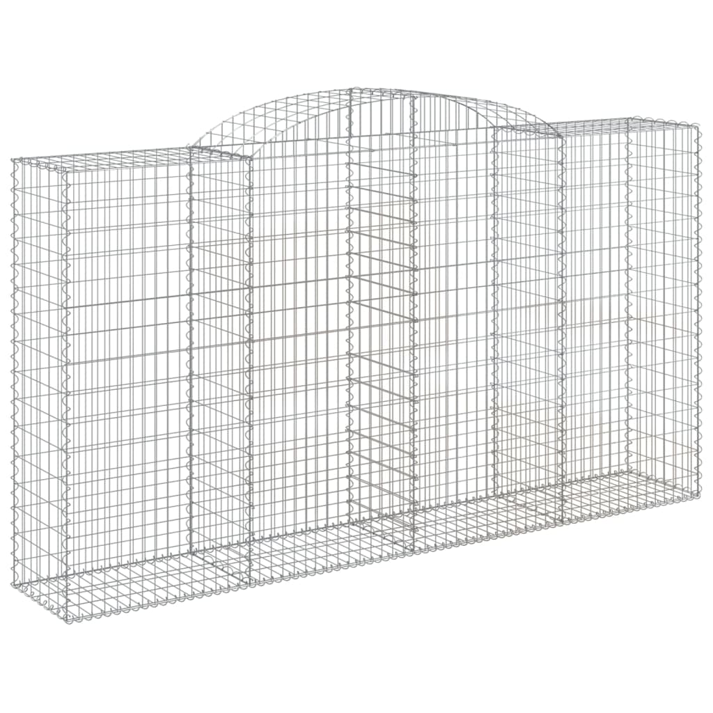 VidaXL Gabionen 2 Stück gebogen 300x50x160 180 cm Eisen