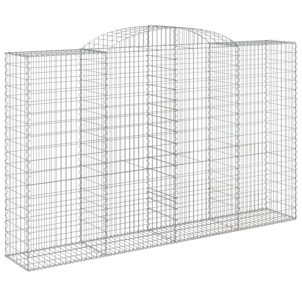 VidaXL Gabionen 2 Stück gebogen 300x50x180 200 cm Eisen