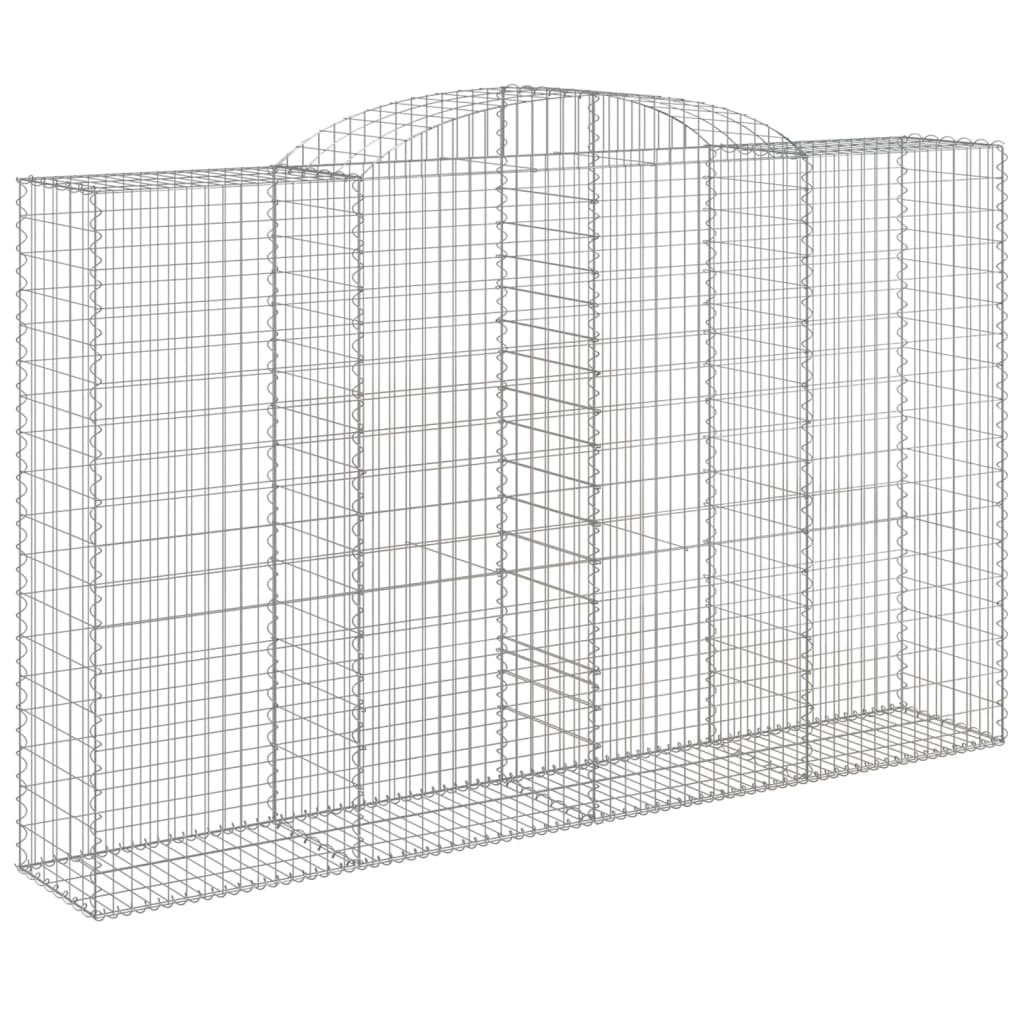 VidaXL Gabionen 4 Stück gebogen 300x50x180 200 cm Eisen