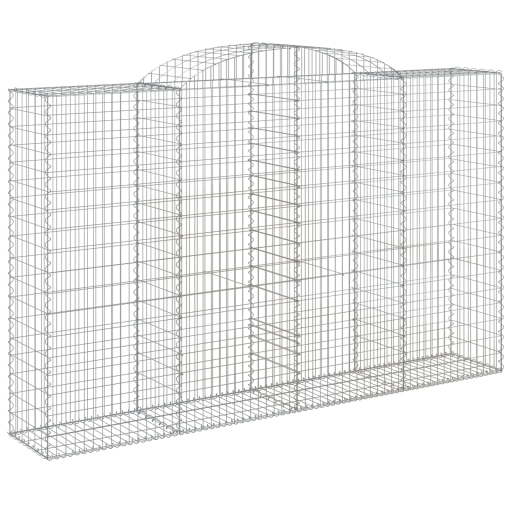 VidaXL Gabionen 5 Stück gebogen 300x50x180 200 cm Eisen