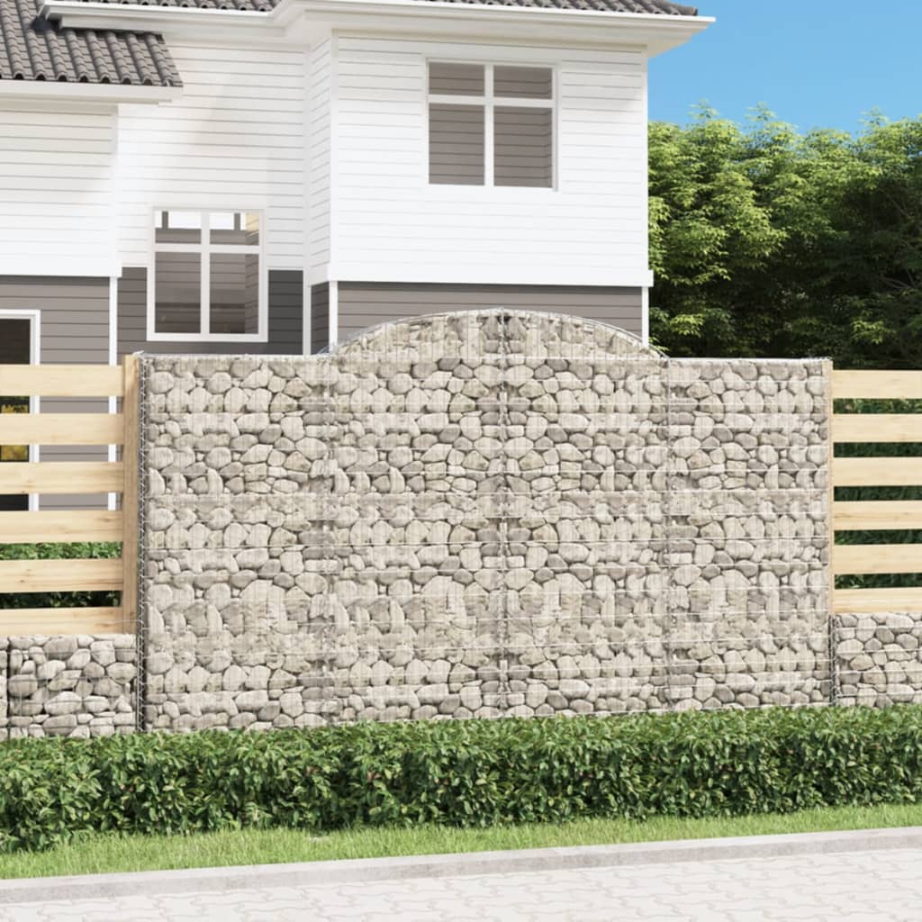 VidaXL Gabionen 6 Stück gebogen 300x50x180 200 cm Eisen