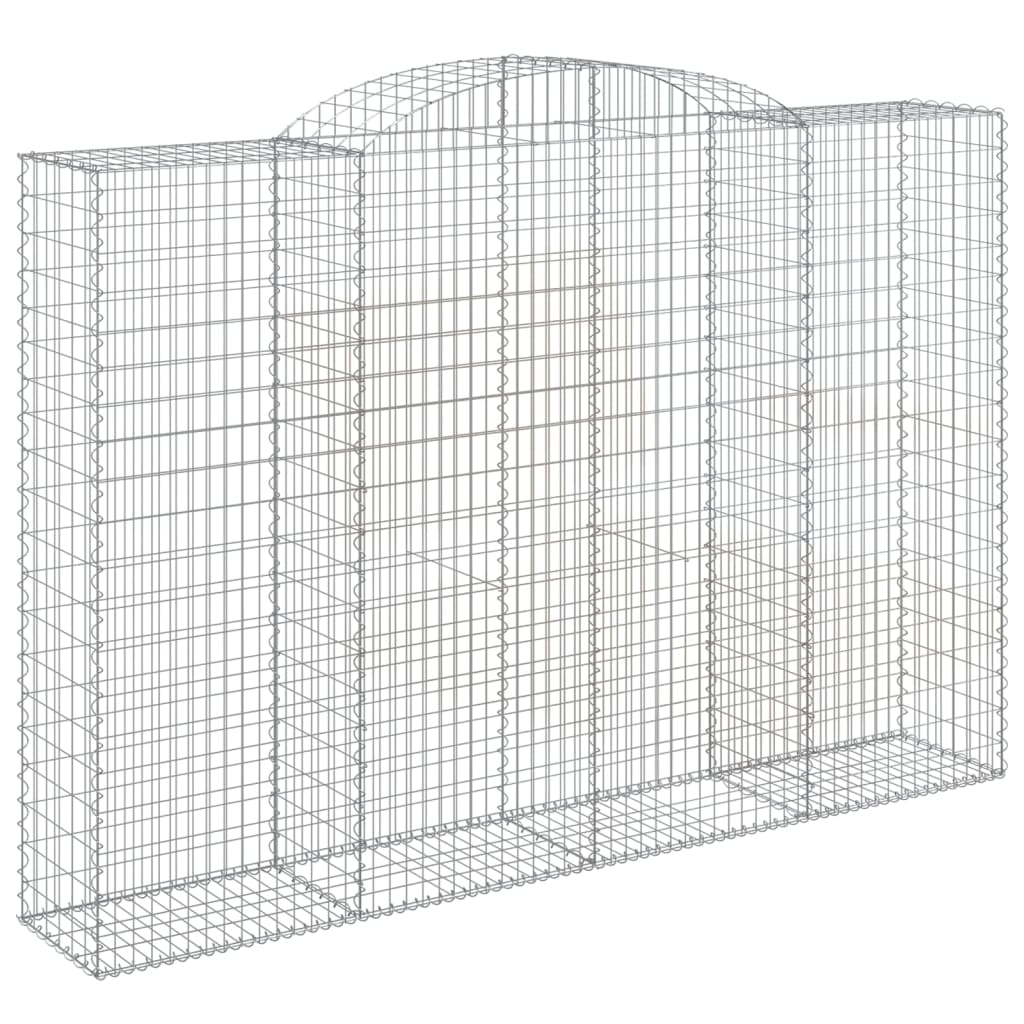 VidaXL Gabionen 2 Stück gebogen 300x50x200 220 cm Eisen