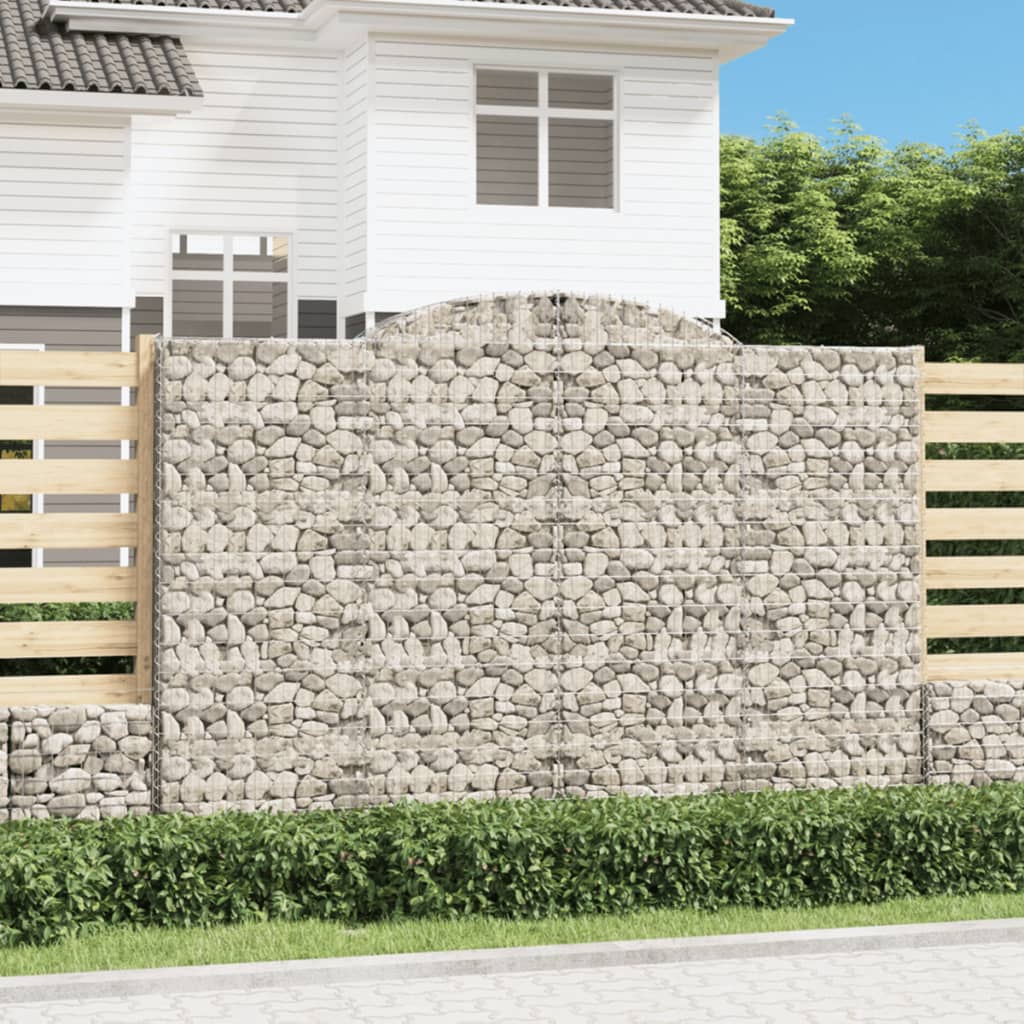 VidaXL Gabionen 5 Stück gebogen 300x50x200 220 cm Eisen