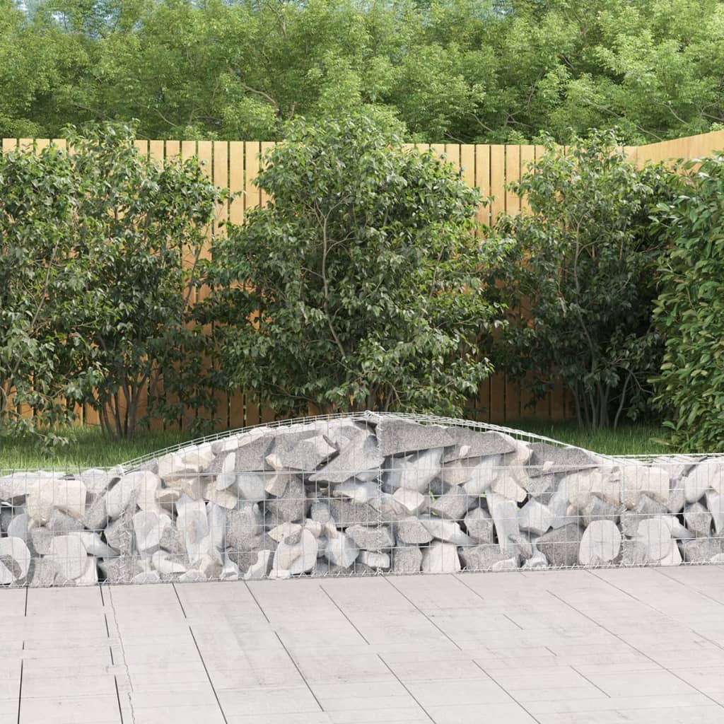 VidaXL Gabionen 3 Stück gebogen 400x30x40 60 cm Eisen