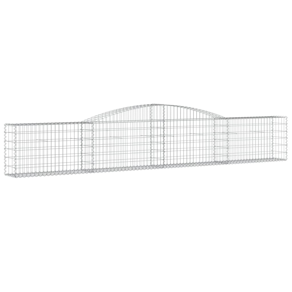 VidaXL Gabionen 8 Stück gebogen 400x30x60 80 cm Eisen