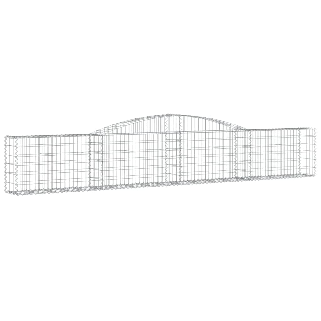 VidaXL Gabionen 10 Stück gebogen 400x30x60 80 cm Eisen