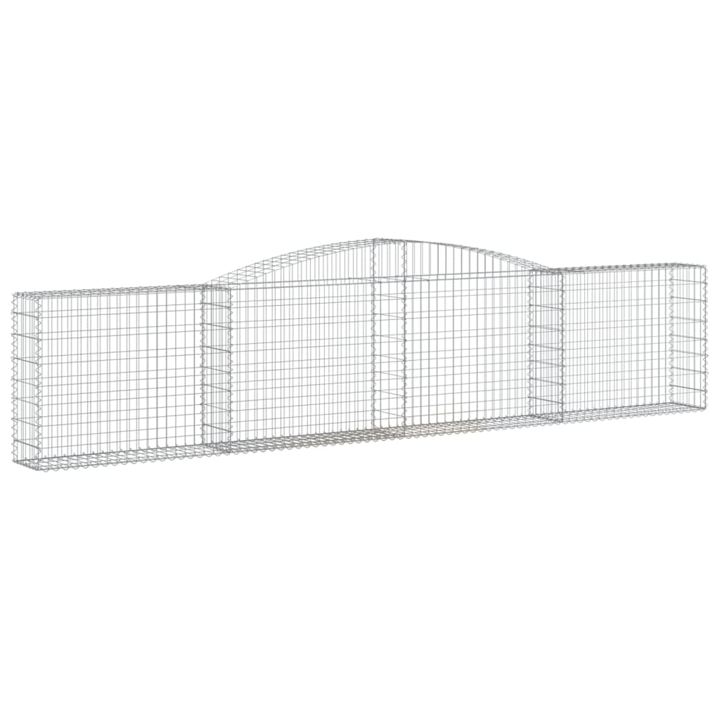 VidaXL Gabionen 7 Stk. gebogen 400x30x80 100 cm Eisen