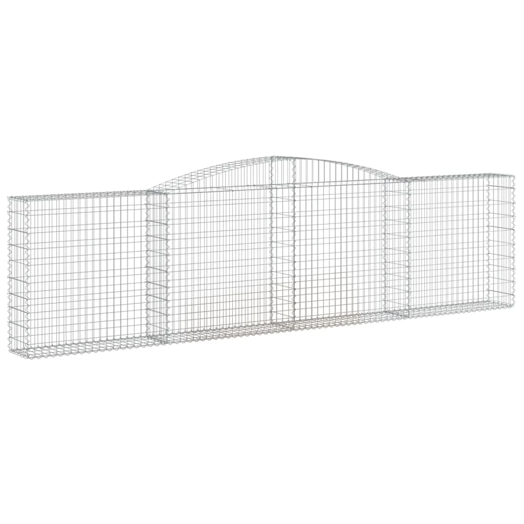 VidaXL Gabionen 4 Stück gebogen 400x30x100 120 cm Eisen