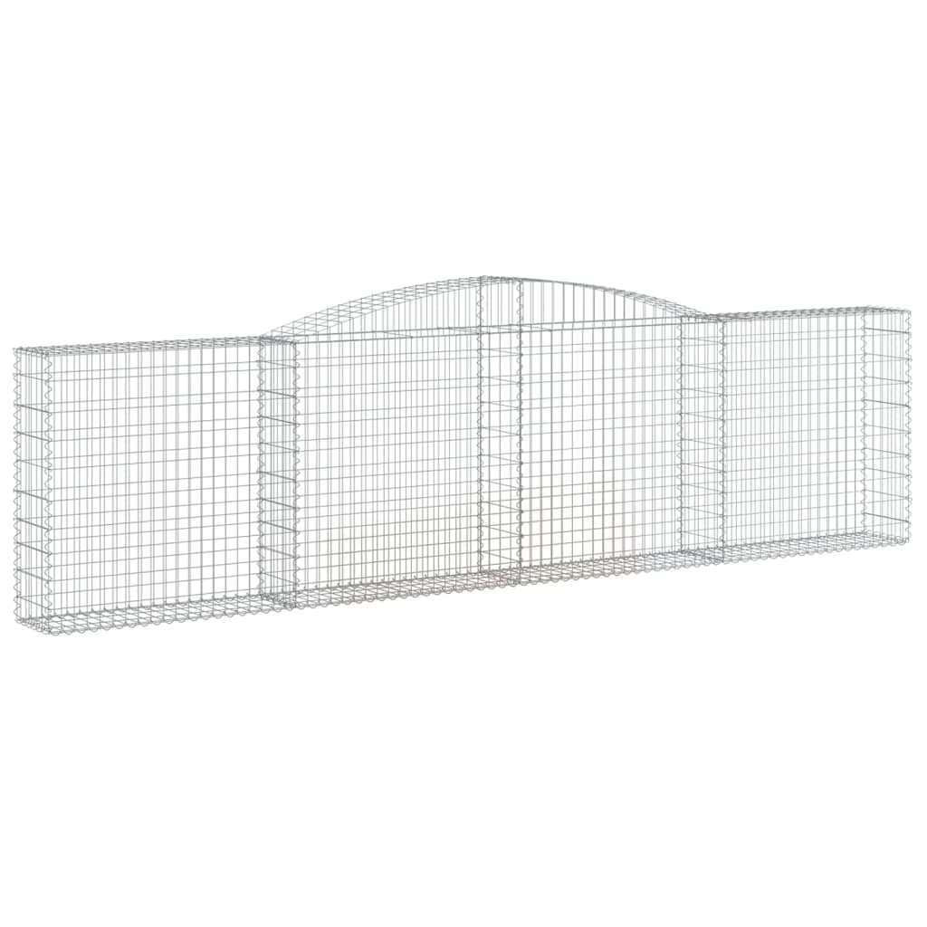 VidaXL Gabionen 7 Stk. gebogen 400x30x100 120 cm Eisen