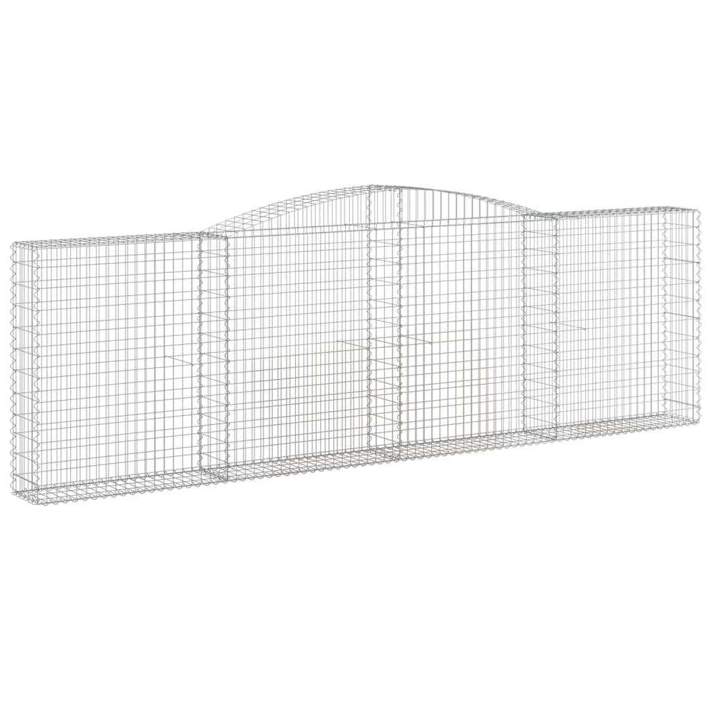 VidaXL Gabionen 7 Stk. gebogen 400x30x120 140 cm Eisen