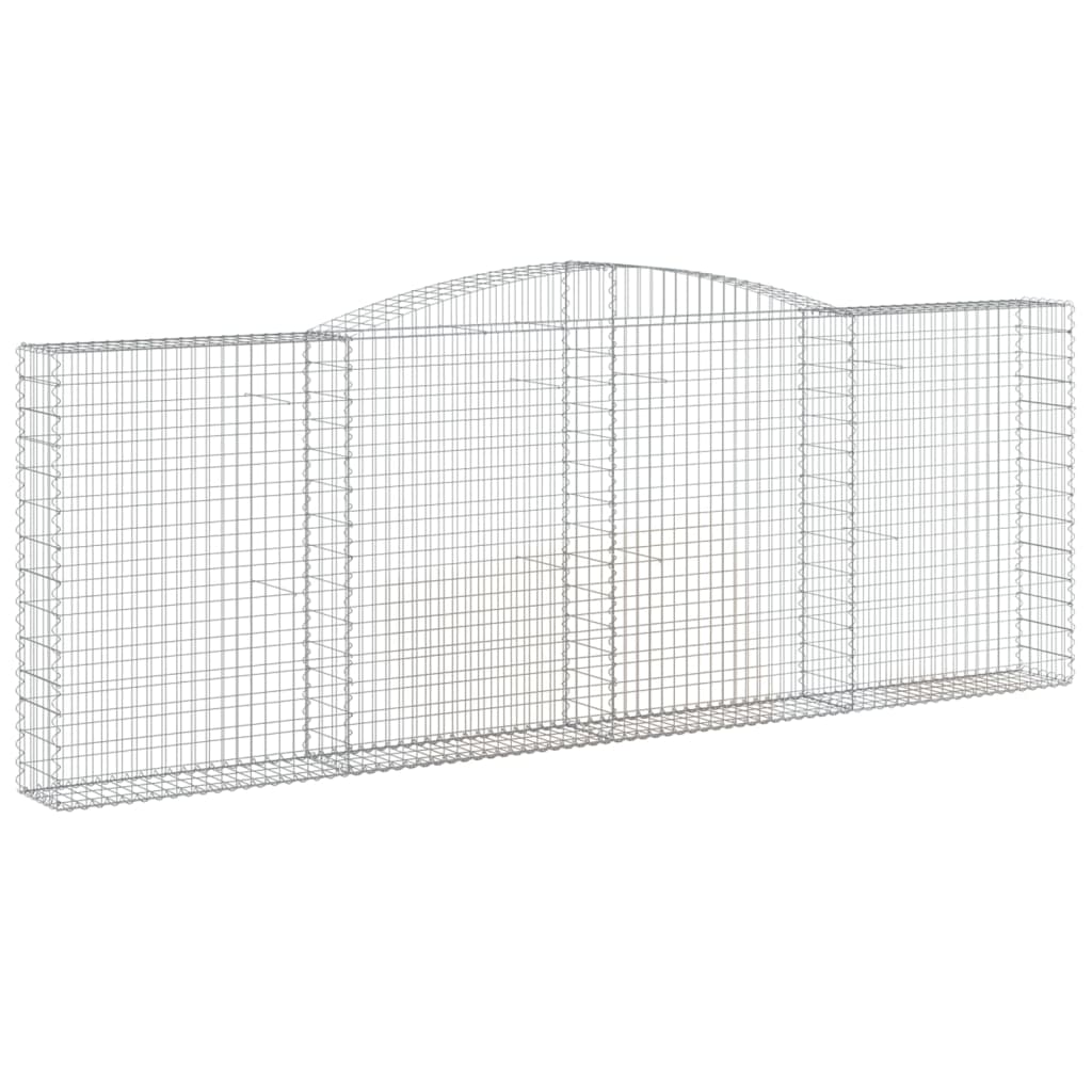 VidaXL Gabionen 3 Stück gebogen 400x30x140 160 cm Eisen